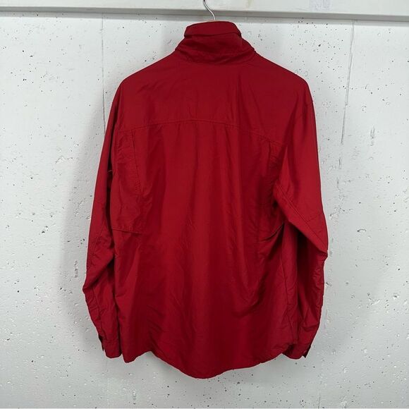 Columbia Men's Size XL Omni Shade Red Long Sleeve Lightweight Button Down Shirt - Picture 7 of 14